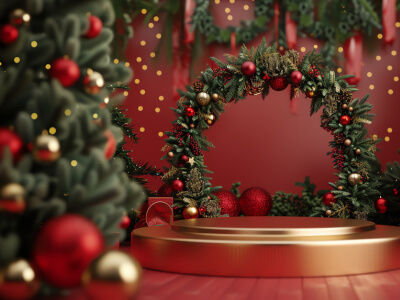 Foto stendi Ziemassvētku pasākumos: kā izveidot telpas