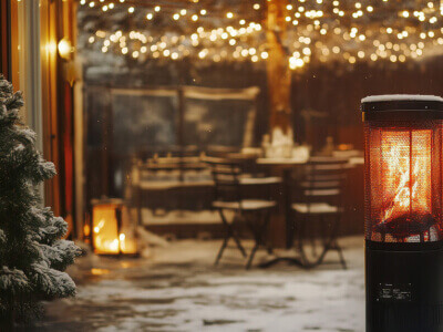 Āra sildītāji Ziemassvētku ciematos: cik daudz un kur tos uzstādīt?